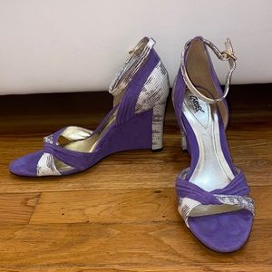 Carlos Santana Purple and White Wedges